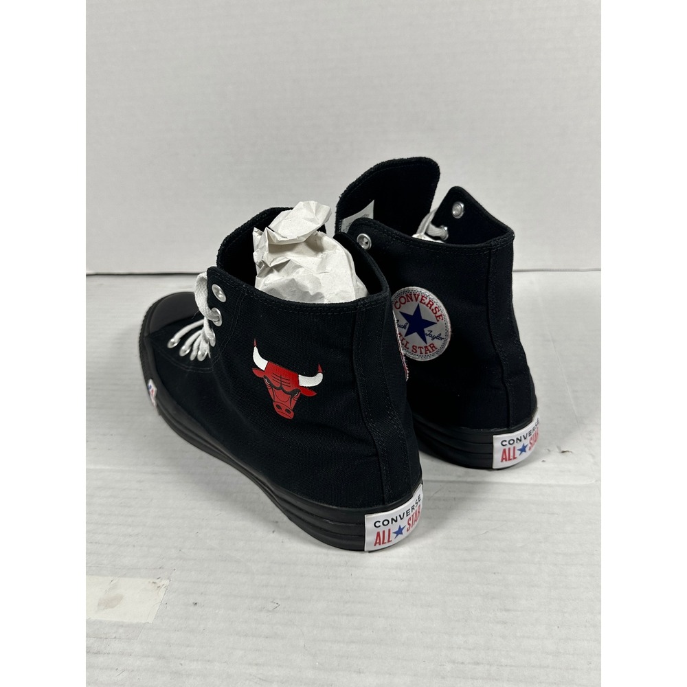 Converse Chuck Taylor All Star NBA Chicago Bulls HighTop Black Mens 11.5 164503C - Picture 10 of 16